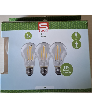 3x LED BIRNE 7.5W 220-240 V
